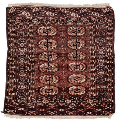 Turkmen Rug two rows of guls on 111038