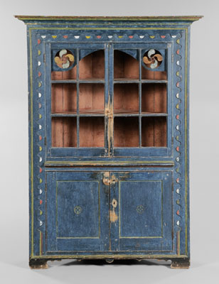 Fine Folk Art Corner Cupboard attributed 111062