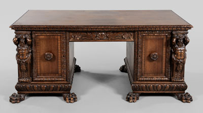 Italian Baroque Style Carved Desk 111078