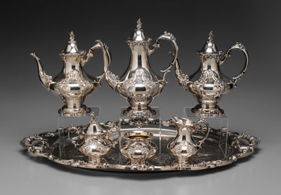 Silver Plated Tea Service American  111092