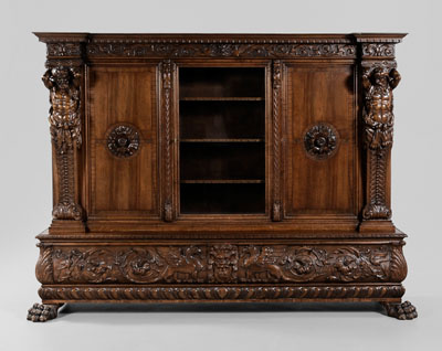 Italian Baroque Style Carved Cabinet 1110a1