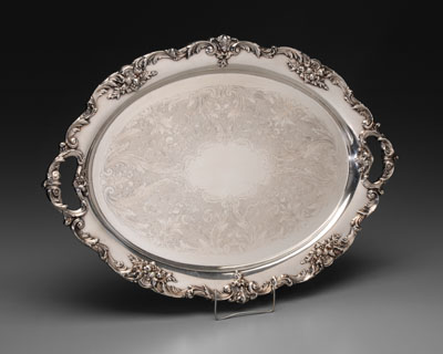Silver Plated Tray American mid 1110bc