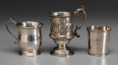 Coin Silver Mugs, Cup American, 19th