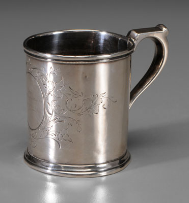Krider Coin Silver Mug Philadelphia  111133