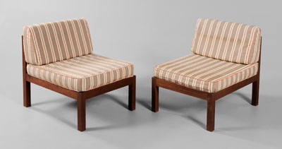 Pair Mid Century Modern Side Chairs 11113c