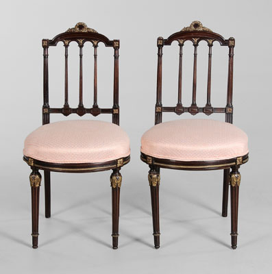 Pair Louis XVI Style Vanity Chairs