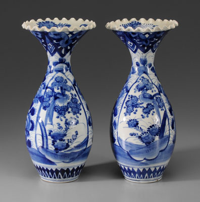 Blue-and-White Arita Porcelain Vases