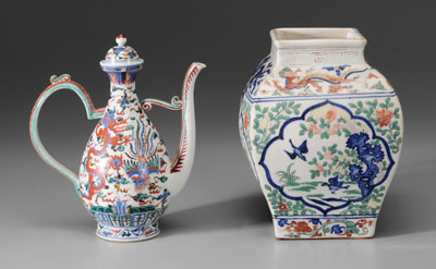 Two Pieces Wucai Porcelain Chinese,