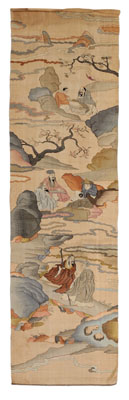 Silk Kesi Panel Chinese, 19th century,