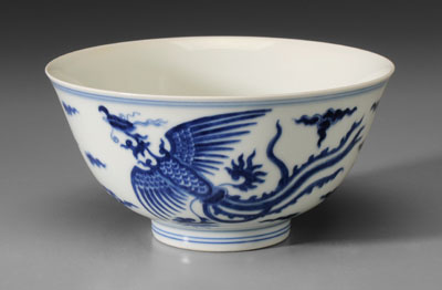 Blue-and-White Porcelain Phoenix