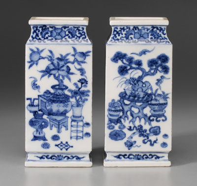 Pair Blue and White Cong Porcelain 111187