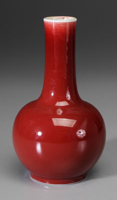 Copper Red Glazed Porcelain Bottle 111181