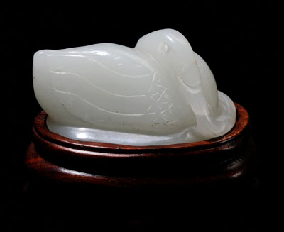 Jade Carved Goose Chinese, early 20th