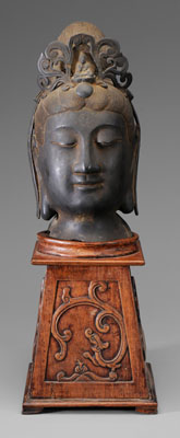 Bronze Guanyin Head Chinese 19th 11119e