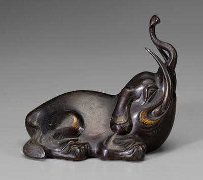 Bronze Elephant Japanese, 19th century,