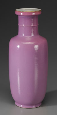 Pink-Ground Rouleau Porcelain Vase
