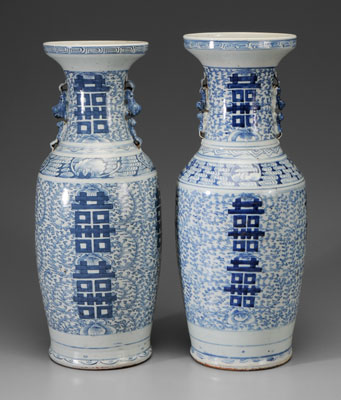 Pair Large Blue and White Porcelain 1111b6