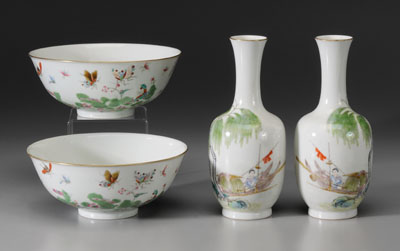 Four Pieces Porcelain Chinese  1111b0