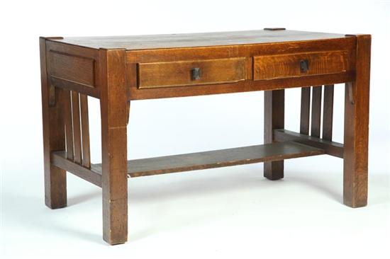 ARTS & CRAFTS LIBRARY TABLE.  American