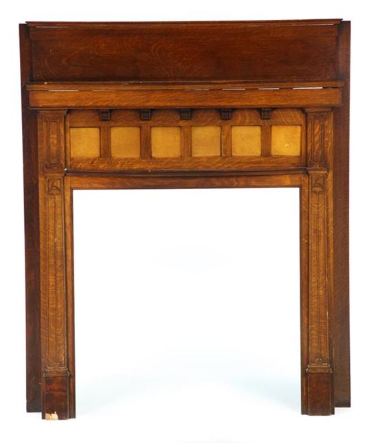 OAK ARTS CRAFTS FIREPLACE MANTLE  1114db