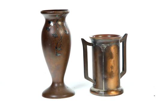 TWO VASES BY HEINTZ.  American