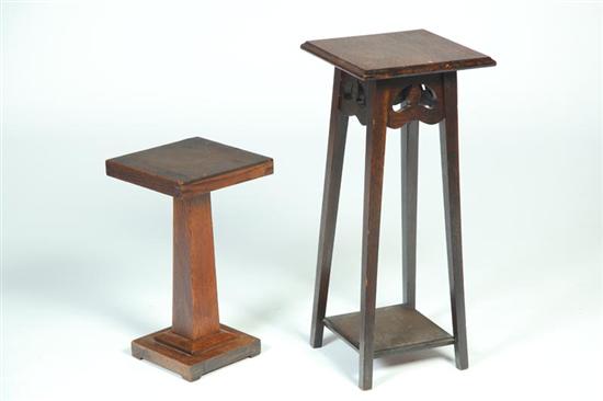 TWO ARTS CRAFTS PLANT STANDS  111524