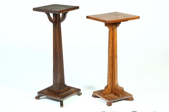 TWO ARTS CRAFTS PLANT STANDS  111523