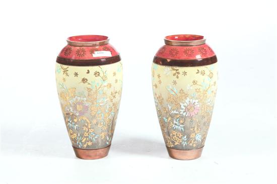 PAIR OF DOULTON LAMBETH VASES.  England