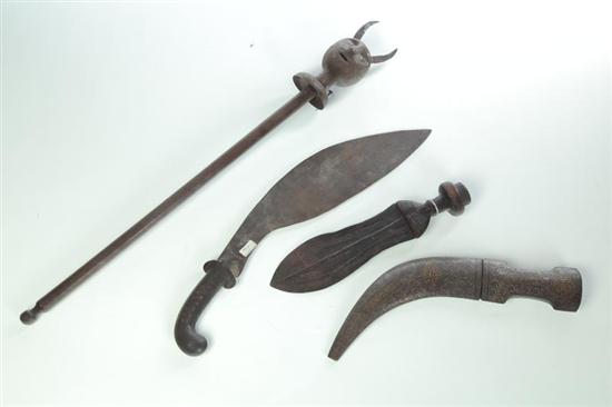 FOUR WEAPONS.  Late 19th-20th century.