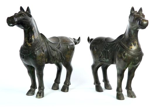 PAIR OF HORSE STATUES China  1115a9