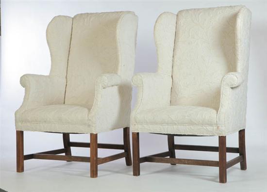 PAIR OF CHIPPENDALE STYLE WINGBACK 111630