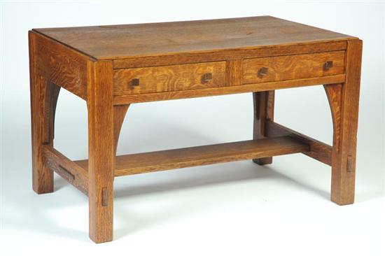 ARTS & CRAFTS LIBRARY TABLE.  American