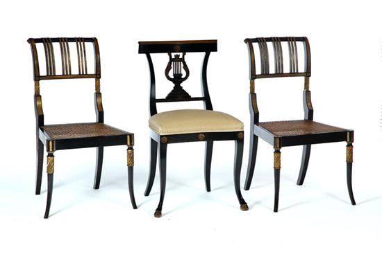 THREE FANCY SIDE CHAIRS American 111696