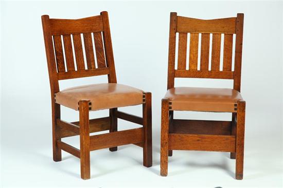 TWO ARTS CRAFTS SIDE CHAIRS  11169f