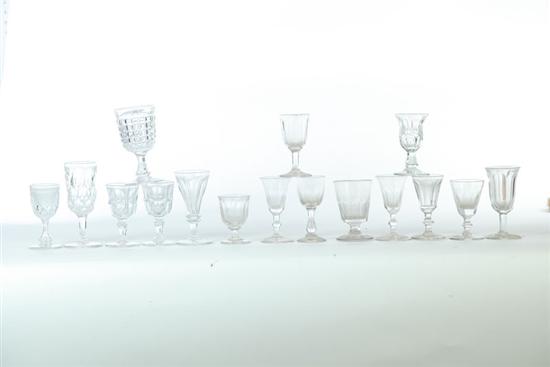 SIXTEEN WINE GLASSES.  American