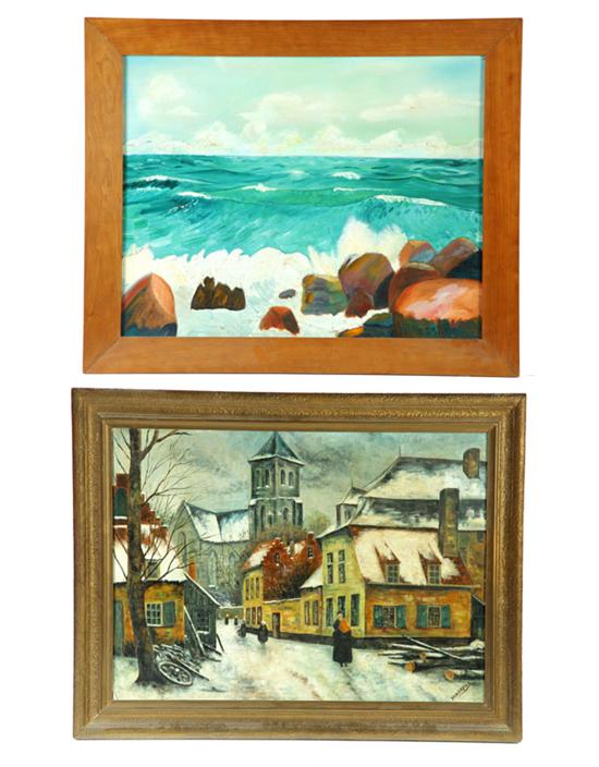 TWO PAINTINGS (AMERICAN/EUROPEAN