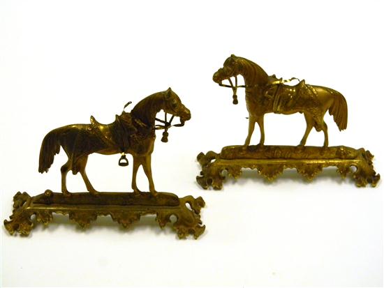 Pair of gilt brass horse bookends 10f24e