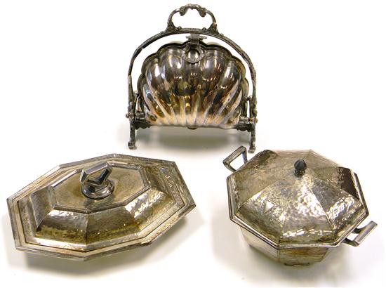 Three pieces of Roger Brothers silver