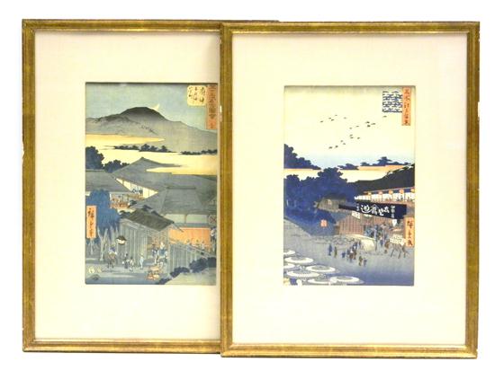 Two Ando Hiroshige (Japanese  1791-1858)