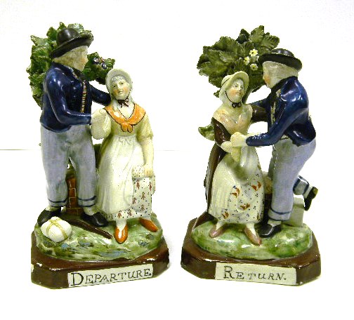 Early Staffordshire figures two 10f281
