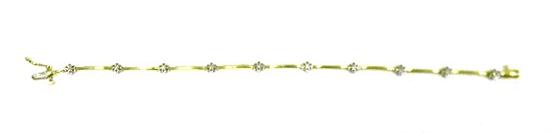 JEWELRY: DIAMOND BRACELET14K yellow