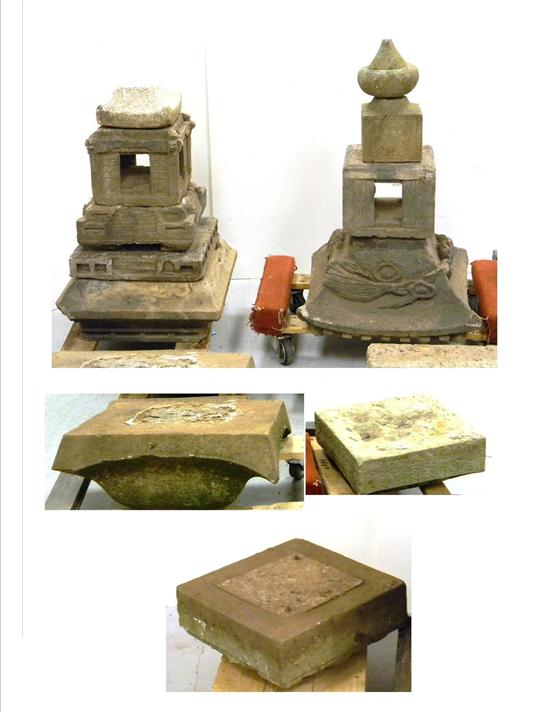 Odd sections of stone garden ornaments Prospective 10f2c3