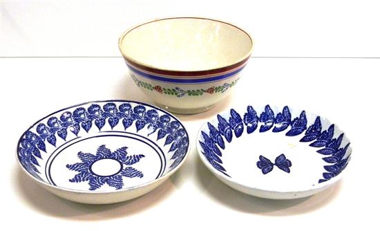 Spatterware: three pieces including: