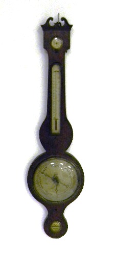 19th C. mahogany cased barometer