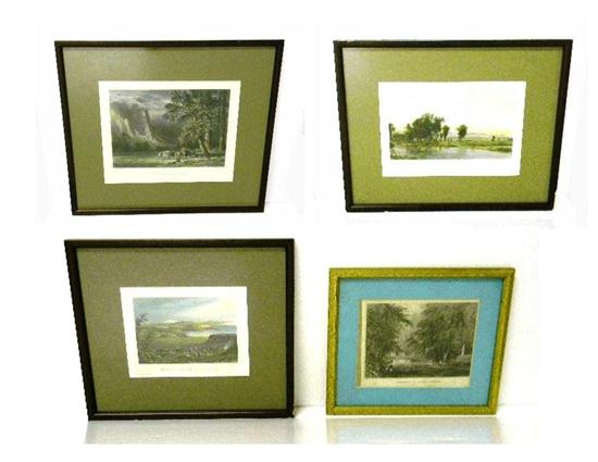 Four engravings including Cemetery 10f32f