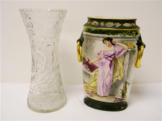 Limoges hand painted vase with