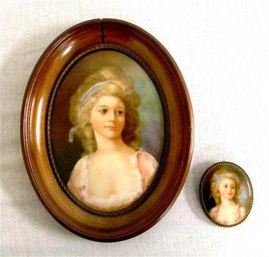 Hand painted porcelain portrait