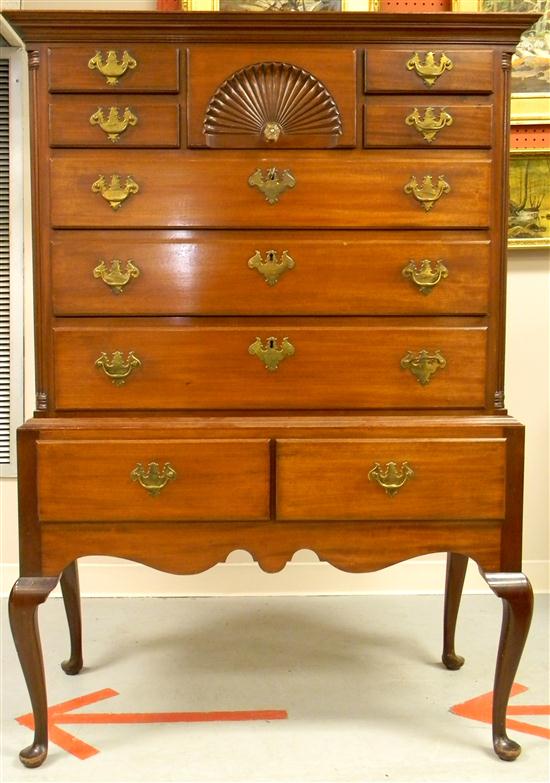 Margolis shop high chest  mahogany