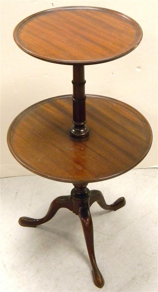 Margolis two tier stand  mahogany