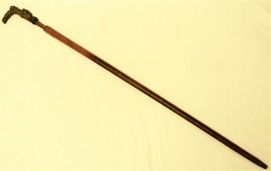 Figural metal handle sword cane